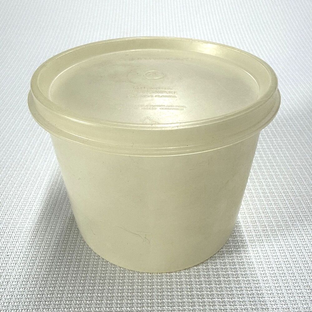 Vintage Clear Tupperware #250-8 with Clear Lid # 215-11